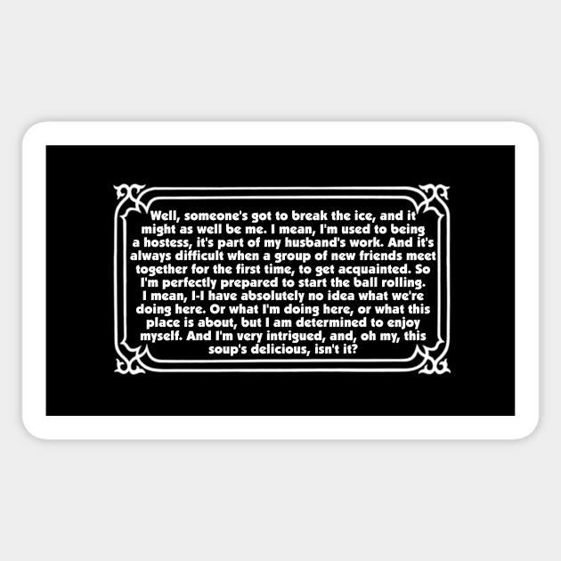 Clue Segue Card - Peacock Rant Sticker by BigOrangeShirtShop